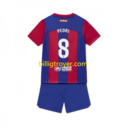 Billige Fotballdrakter FC Barcelona Pedri 8 Barn Hjemmedraktsett 2023/24 Kortermet